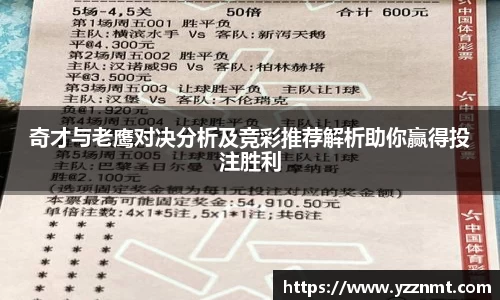 ballbet贝博奇才与老鹰对决分析及竞彩推荐解析助你赢得投注胜利